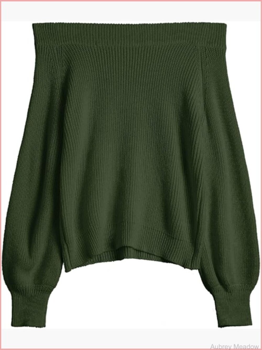 Off Shoulder Knit Sweater Long Sleeve Loose Pullover Jumper